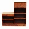 Avalon Solid Wood Shoe Rack in Teak Finish