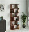 Crosbon Engineered Wood Bookshelf in Brown Maple