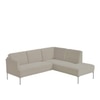 Modernelegance Wood Right Aligned 3-Seater With Upholstery Non Storage Sofa In Grey Colour