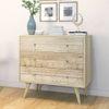 Ivara Solid Wood Chest of 3 Drawers in Natural Finish