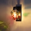 Devansh Solid Wood Electric Wall Light in Brown Colour with Multi Shade Count of 1 Light