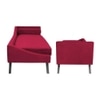 Kawa Velvet Chaise Launger in Maroon Colour