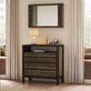 Masai Solid Wood Mirror In American Walnut - 2 Tone Finish