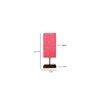 Emile Pink Jute table lamp with Square Brown Wood Base