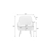 Ellie Solid Wood Accent Chair in Yellow Colour