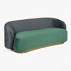 Brio Stainless Steel Three Seater Sofa in Green Colour