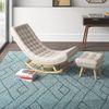 Shirleen Solid Wood Rocking Chair in Light Beige Colour