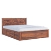Yashika Solid Wood Queen  Size Bed With Hydraulic Storage (Honey Oak Finish)