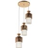Eliante Cluster Hanging Lights Mild Steel & Glass Material Gold & White Finish