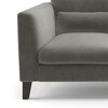 Lewis Sofa (Colour : Ash Grey Velvet, Cushion : Hard, Seater : 3+1+1)
