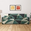 3 Seater Green Triangles Sofa Cover