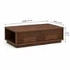 Weston Sheesham Wood Twin Arch Coffee Table in Walnut Finish