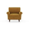 Oxford 1 Seater Fabric Sofa In Ochre Colour