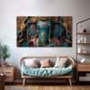 The Castle Decor Lord Ganesha Wall Painting Wooden Framed 27x48 Inch (Style 24)