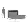 Fiji Wingback Cane and Solid Wood King Size Hydraulic-Storage Bed in Nappa tan Leatherette