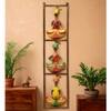 Desert Art Metal Handpainted Three Sardar Wall Hanging in Multicolour