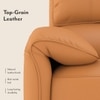 Leeroy One Seater Leather Recliner Sofa in Marigold Colour