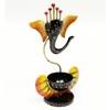 Desert Art Metal Handpainted Yellow Ganesha Tealight Holder