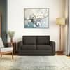 Apollo High Back 2 Seater  Fabric Sofa In Stone Grey Velvet Colour