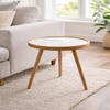 Marwood Round Table Medium by De Maison Decor in Classical Design in White Finish