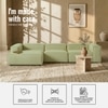Elegantedge Wood Right Aligned 3-Seater With Upholstery Non Storage Sofa In Green Colour