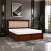 Leher Solid Wood Compact Queen Bed Box Storage Provincial Teak Finish Mattress 60 x 72 Inches