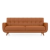 Waverly 3 Seater Leather Sofa in Apricot Colour