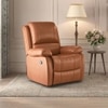 Lebowski Leatherette One Seater Manual Recliner in Tan Leatherette Colour