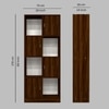 8 Shelves Semi Open Multipurpose Matrix Kitchen Cabinet In Asian Walnut Finish