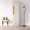 Hexa Red Wooden 1 Door Wardrobe with 2 Drawers and Hanging Space in Frosty White Colour