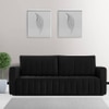 Beliss 3 Pull Out Sofa Cum Bed ith storage In Black Colour