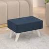 BLUEWUD Midase Engineered Wood Multipurpose Ottoman Pouffes Stool/Sitting Furniture Footrest Seat Pouf Puffy Foam Foot Stool with 4 Legs for Living Room Decor Home Furniture (Blue)