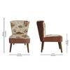 Rowan Accent Chair in Brown Floral Pattern