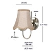 Devansh Steel Wall Mounted Lamp With Beige Jute Shade