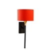 Devansh Metal Electric Wall Light in Black Colour with Orange Shade Count of 1 Light