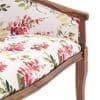 Florence Loveseat 2 Seater In Teak Finish With Caramine Cassia Fabric Colour