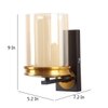 Eliante Modern Wall Lights Mild Steel & Glass Material Antique, Brown & Champaign Finish