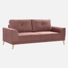 Nency Velvet 3 seater Sofa Peach