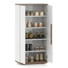 Baltoro Engineered Wood Tall Shoe Rack in White Finish