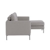 Modernelegance Wood Right Aligned 3-Seater With Upholstery Non Storage Sofa In Grey Colour