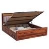 Shambhu Sheesham Wood King Size Bed In Honey Oak Finish With Hydraulic Storage (72 x 78 inches)