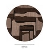 Handmade Round Wool Rug Modern Abstract Mocha Brown 10 Feet Carpet