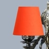 Devansh Metal Electric Wall Light in Antique Gold Colour with Orange Shade Count of 1 Light