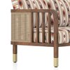 Taran 2 Seater Wooden Sofa in Sunset Ikat Stripes Colour