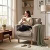 Scandinavian Nexon One Seater Sofa Natural Wood Finish