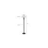 Magnolia White Natural Fiber Floor Lamp with Black Iron Base