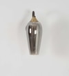 Kania Single Light Wall Fitting In Brass, Wood Finish Metal With Smoke Glass