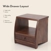 Siesta Solid Wood Bedside Table in Teak Finish