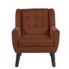 Derel Solid Wood Accent Chair in Brown Colour
