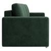 Alfon 3 Seater Velvet Pull Out Sofa Cum Bed with Storage In Green